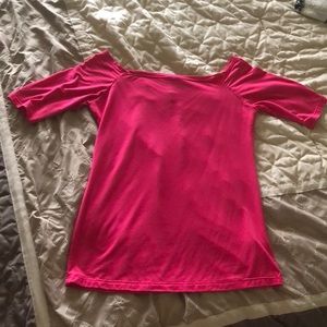 off shoulder pink shirt nwt
